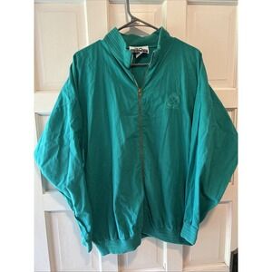 Vintage 100% Cotton SK Sport Gold Club Turquoise Zipper Jacket‎